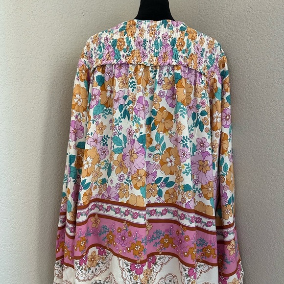 Jaase Endless Summer Bohemian Floral Blouse. L. - Picture 3 of 7